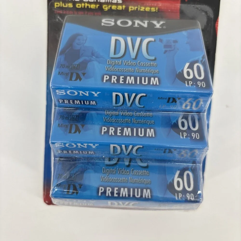 3-Pack Sony DVC Mini-DV 60 Min Premium Blank Tapes Digital Video Cassettes New!